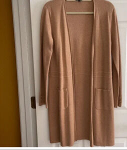 Talbots Elegant Camel Long Cardigan